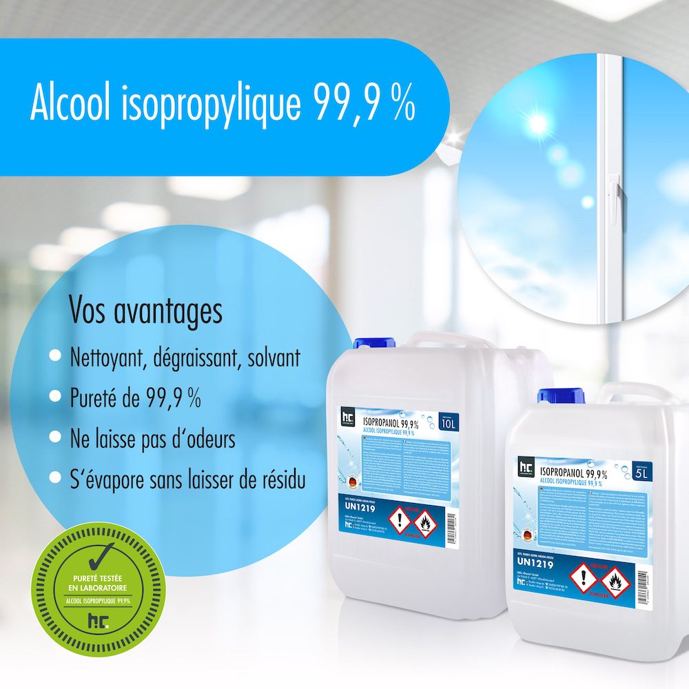 Alcool Isopropylique 99,9% pour l'impression 3d résines et