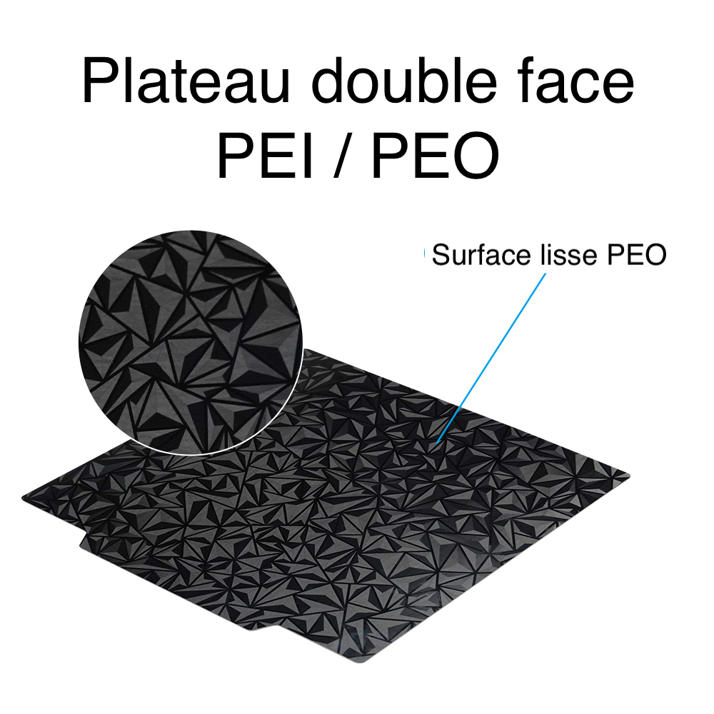 YOSOO Plateau Acier Ressort PEI Double Face Plateforme Imprimante 3D